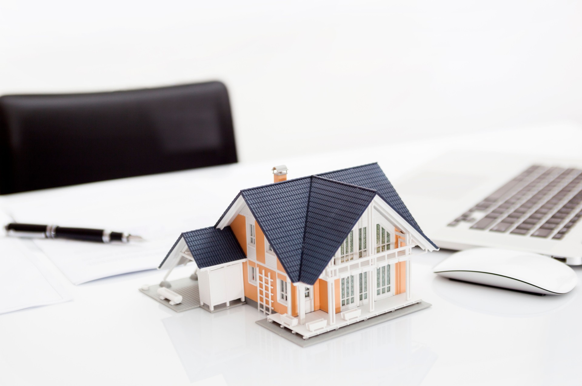Yellow House model on the table