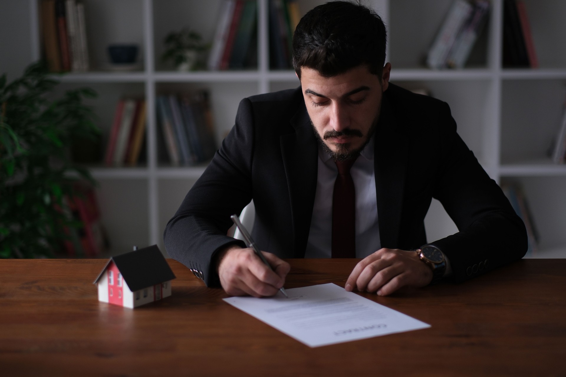 Businessman signing a new contract